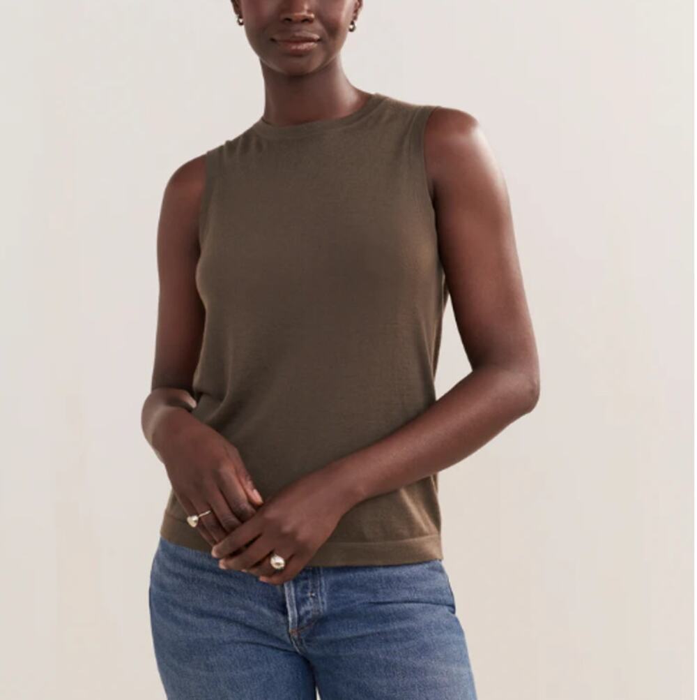 Jenni Kayne Women's Greenstone Merino Tank Top Size S